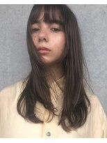 アンドレイ 表参道(andrey)&nbsp;[ANDREY]グレーベージュ/レイヤーロング/前髪パーマ黒髪カタログ