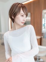 20代30代大人かわいい丸みショート斜めバングイメチェン