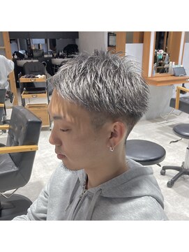 ジールサロン つくば本店 【ブリーチ2回】シルバーカラー