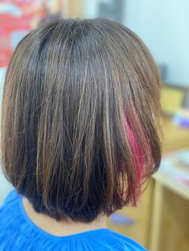 ラポールヘア北谷店 可愛インナーカラーソフトボブ