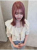 ブリーチありのくすみピンク