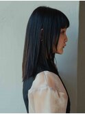 ナチュラルワンレン風ロングスタイル【いわき】