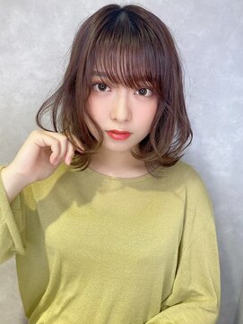 リープアルケー ヘアアンドヘッドスパ 錦糸町北口店(leap arche Hair&head spa) アンブレラカラー/こなれミディ/ウェーブパーマ/前髪/錦糸町