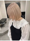 15231ミルクティーアッシュミルクティーベージュハイトーンボブ