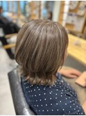 白髪ぼかしハイライト　ナチュラルテイスト