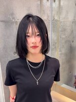 ロンドウル 熊本(Lond ulu) 縮毛矯正/くびれヘア/ハイライトカラー/アプリコットオレンジ