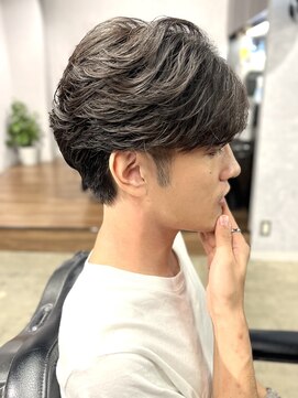 マーズ(MARS) フェザーパーマ/センターパート/ニュアンスパーマ/ツーブロック