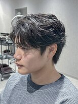 テクト バイアッシュ 吉祥寺店(Tect by Ash)&nbsp;無造作フェザーパーマセンターパートラウンドマッシュ