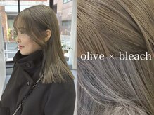 6.透明感と赤みゼロの絶妙な色味 | ブリーチ×オリーブカラー