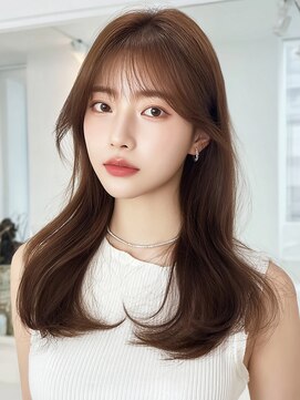 ヘアメイク アージュ 天神西通り店(HAIR MAKE age) シースルーバング 顔周りレイヤー 髪質改善トリートメント 艶髪