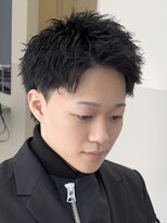 ラスト(LUAST) 波巻きスパイラルパーマセンターパート波巻きパーマメンズサロン
