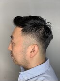 メンズバーバー理容室フェードサイドパートショート