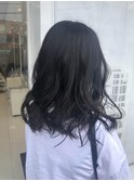 オシャレ青味暗髪