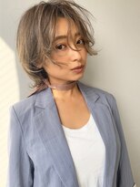 ヴェイン 渋谷(vain)&nbsp;【vain#】センターパートのネオウルフ☆ ハイライトグレージュ☆