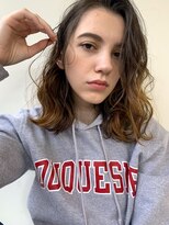 ガレージ バイ グリーン 原宿 表参道(Garage by green)&nbsp;【loki】ミディアム×ニュアンスウェーブ