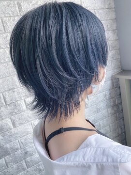 リアイス(Re:ICE) ミニウルフ/くすみブルー/流れるレイヤー/インナーハイライト