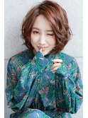 大人可愛いひし形ショートボブ