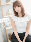 艶カラーアシンメトリー小顔ミディアムボブc5越谷20代30代40代