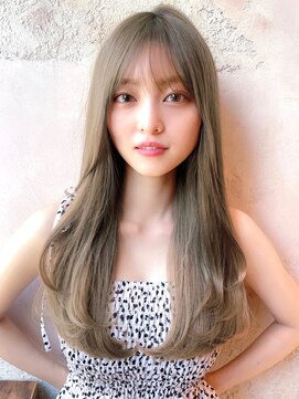 ロンドローズ 名古屋(Lond damaskRose) グレージュカラー 韓国ヘア 顔まわり イヤリングカラー 10