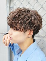 メンズパーマ波巻きスパイラルパーマツイストスパイラルパーマ
