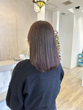 ジュエ ヘアー デザイン(Jue hair design) ナチュラルピンクブラウンカラー