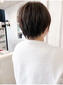 福山Caary30代40代小顔補正立体カットショートヘア.ショートボブ