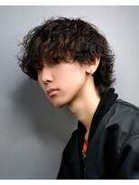 ゴールドシブヤ(GOALD SHIBUYA)&nbsp;マッシュウルフ　ツイストスパイラル　スパイラル　メンズパーマ