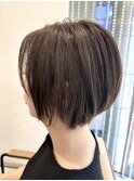 グレー×ショートボブ
