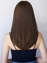 レノラ 本町(LENORA) ◯流し前髪ぱっつん前髪シンプルストレートワンカールパーマ