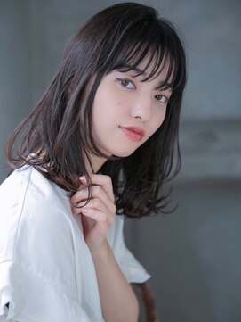 ヘアーサロン リアン 熊谷2号店(hair salon Rien) 耳かけひし形でオシャレナチュラル【ダークベージュ】