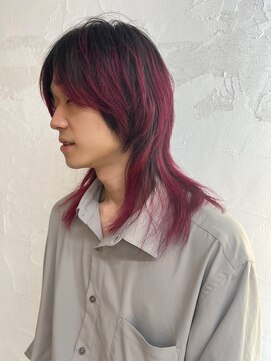 クリコ ヘアーデザイン(CLICQUOT hair design) マッシュウルフ + ボルドーカラー