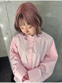 a/ホワイトピンク/ルーツカラー/デザイン/梅田