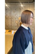 カフネ ジュントス ヨロ(Cafune' juntos YOLO)&nbsp;ボブ×エフェクトブリーチ（グレージュ）20代　30代◎