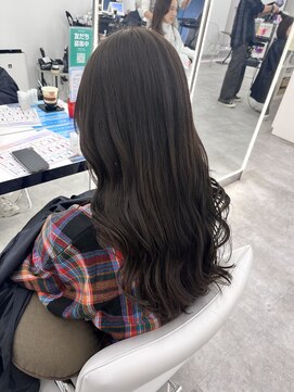 ブラウン(Brown) ブリーチなしダブルカラー♪オリーブグレージュ