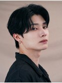 心斎橋センターパートニュアンスパーマフェザーショート緩め20代