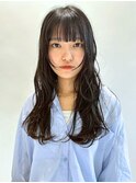 ★ダークグレージュ 透明感カラー 艶髪 顔周りカット 暗めカラー