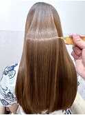 美髪メルティカラーフェミニンロングショコラベージュ