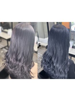 お客様の"なりたい"髪型、顔周りのレイヤー、乾かすだけで決まる再現性のあるスタイル！【インナーカラー】