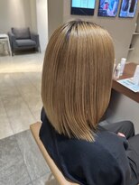 エイクス ヘア デザイン×美髪クリニック 千葉(AQs hair design)&nbsp;くびれヘア/アプリコットオレンジ/夏/髪質改善[千葉駅]