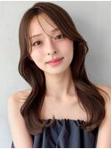 アプリコットオレンジサイドバング美髪くびれヘア結べるボブ