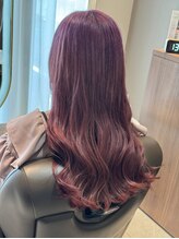 グランデ(grande) ブリーチなし/ダブルイルミナカラー/ピンク/ロング/韓国風