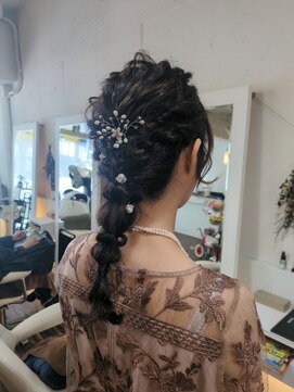 編みおろしヘアセット