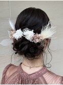 卒業式・結婚式お呼ばれヘア　ふわふわ引き出しアップスタイル