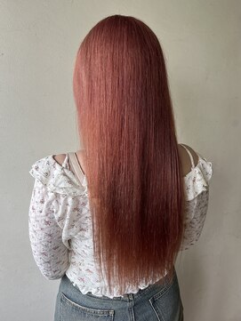 エクラート イーリス 高田馬場店(ECLART IriS) コーラルピンク×艶髪ストレート