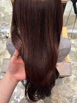 ノラ ヘアーサロン(NORA HAIR SALON)&nbsp;ブリーチなしワインレッド春カラー透明感暖色カラーダブルカラー