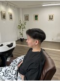 七三分けフェード