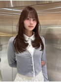 上品韓国レイヤー/マロンブラウン/韓国ヘア