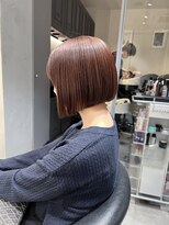 ロンドイディールバンダイ 新潟万代(Lond ideal)&nbsp;ピンクブラウン切りっぱなしボブ