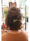 編み込みヘアアレンジ♪