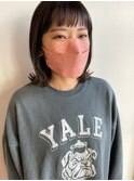 外ハネボブにオリーブカラー